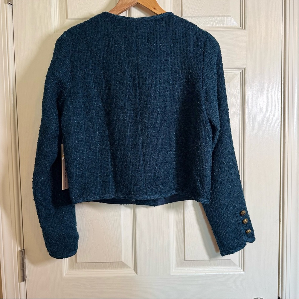 Aqua Women's Reilly Tweed Cropped Jacket Size M 100% exclusive L31901 NWT - Picture 6 of 12